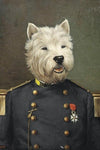 Tableau chien Costume du pilote