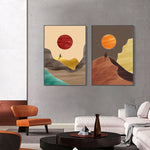 tableau scandinave abstrait