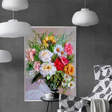 tableau peinture bouquet de fleurs