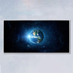 tableau photo de la terre dans l’espace