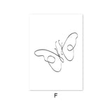 tableau trait abstrait papillon