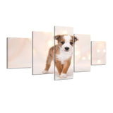tableau petit chiot mignon