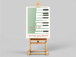 tableau piano moderne vert