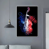 tableau note de musique en feu