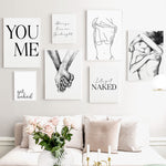 tableau main dans la main fond blanc