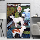tableau peinture peintre et chien