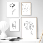 tableau deux visage abstrait