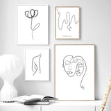 tableau deux visage abstrait