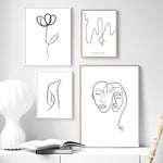 tableau trait noir fond blanc