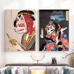 Japanese Vintage Geisha Traditional Personality Color Canvas