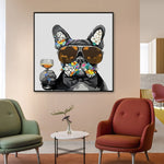 tableau pop art bulldog