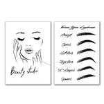 Affiche sourcils fond blanc