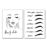 Affiche sourcils fond blanc