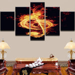 tableau clé de sol en feu