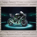 Cool Heavy Modified Motorcycle Modern Canvas Painting Poster