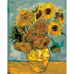 Affiche abstrait Van Gogh bouquet de tournesol