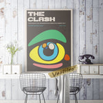 The Clash Punk Music Band Poster Abstract Eyes Geometry 