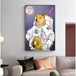 affiche chien 1 pièce Astronaute 