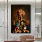 tableau chien monarque