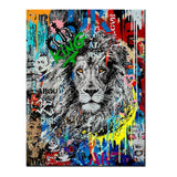 poster lion 1 pièce Street art