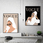 tableau vogue fond beige