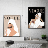 tableau vogue fond beige
