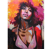 tableau peinture graffiti femme noire