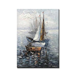 tableau peinture grise bateau