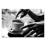 tableau noir et blanc tasse de café