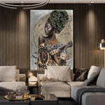 Affiche peinture femme africaine