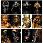 Affiche africaine bijoux en or