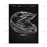 Dirt Bike Patent Posters Motocross Art,Helmet Patent,Body 