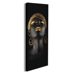 Woman Holding Gold Jewelry Picture Wall Art Canvas Painting 