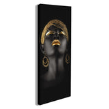 Woman Holding Gold Jewelry Picture Wall Art Canvas Painting 