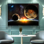 tableau d’une main avec la terre