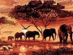 Tableau pleins d’éléphants