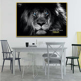 tableau affiche lion documentaire