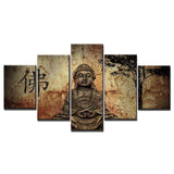 tableau statue de bouddha en or