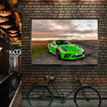 tableau super car verte