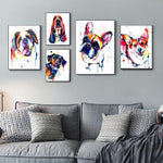 tableau saint Bernard coloré