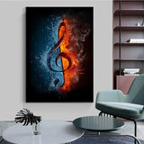 tableau clé de sol glace et feu