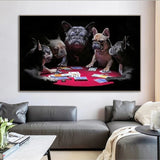 tableau chiens joueurs de cartes