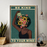 tableau femme noire be kind