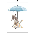 tableau parasol âne