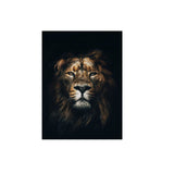 poster lion 1 pièce Visage fond noir 