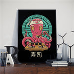 Japanese Samurai Cat Posters and Prints Ramen Nostalgia 