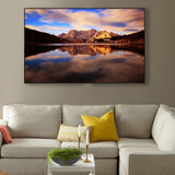 tableau photo montagne et nuages