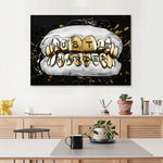 tableau dents en or