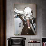 Nordic Fashion Figure Print Poster Classic Motorcycle Girl 