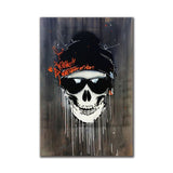 tableau coloré tête de mort